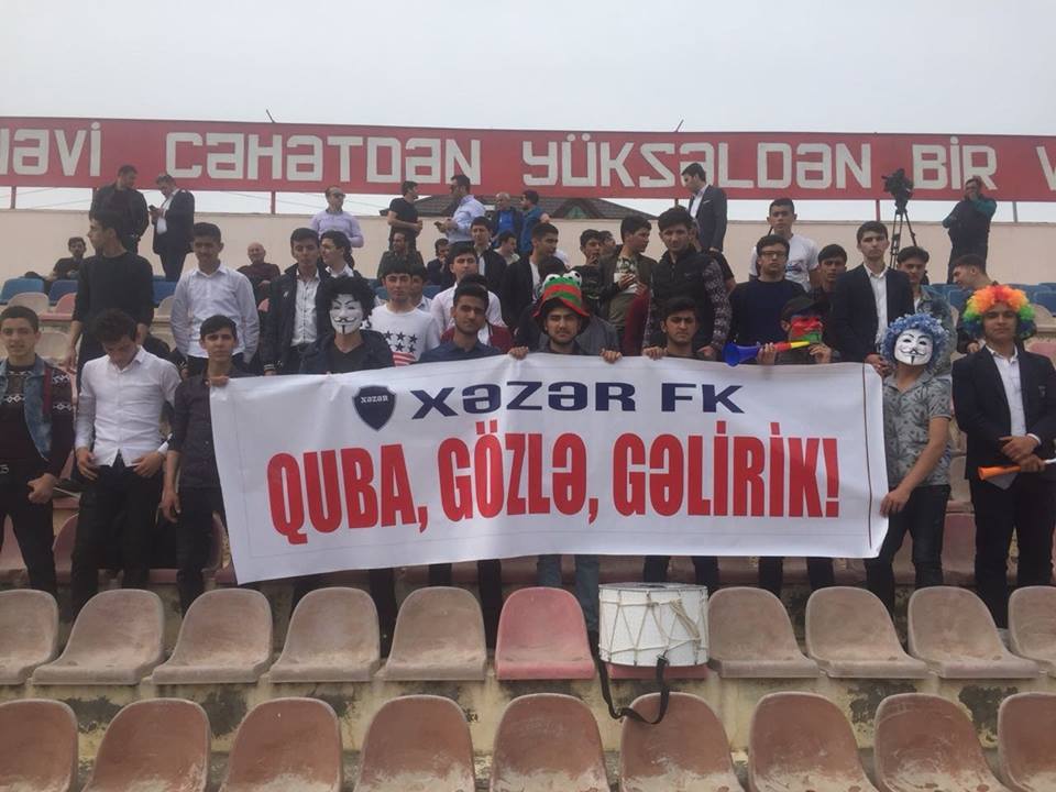 "Xəzər" azarkeşləri: "Quba, gözlə, gəlirik!" - FOTO