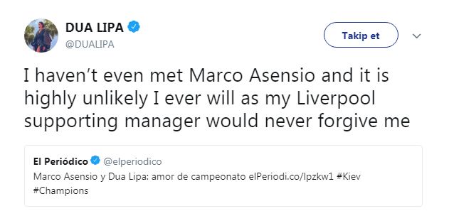 Dua Lipadan Asensio açıqlaması: gecəni birlikdə keçiriblər?