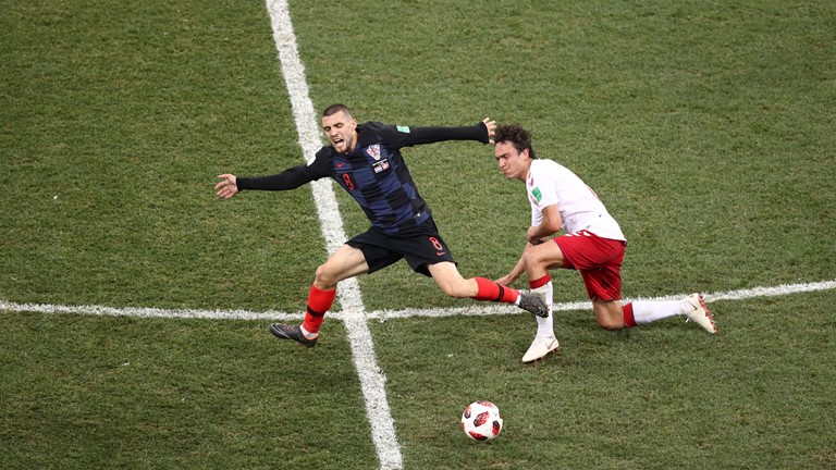 "DÇ-2018": Xorvatiya - Danimarka oyunundan FOTOLAR