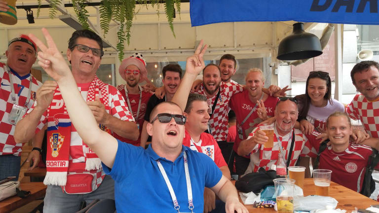 "DÇ-2018": Xorvatiya - Danimarka oyunundan FOTOLAR