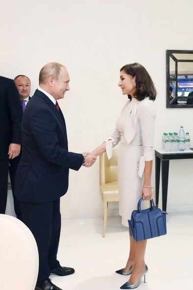 İlham Əliyev və Putin cüdo yarışlarını izləyib (FOTOLAR)