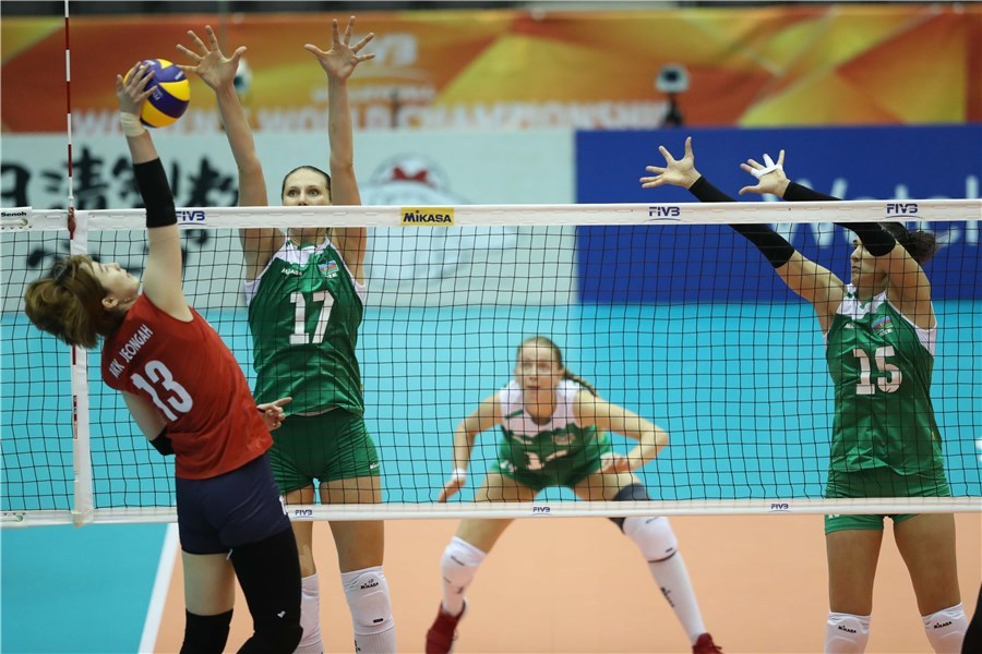 Voleybol millimiz dünya çempionatında ilk qələbəsini qazandı (FOTOLAR)