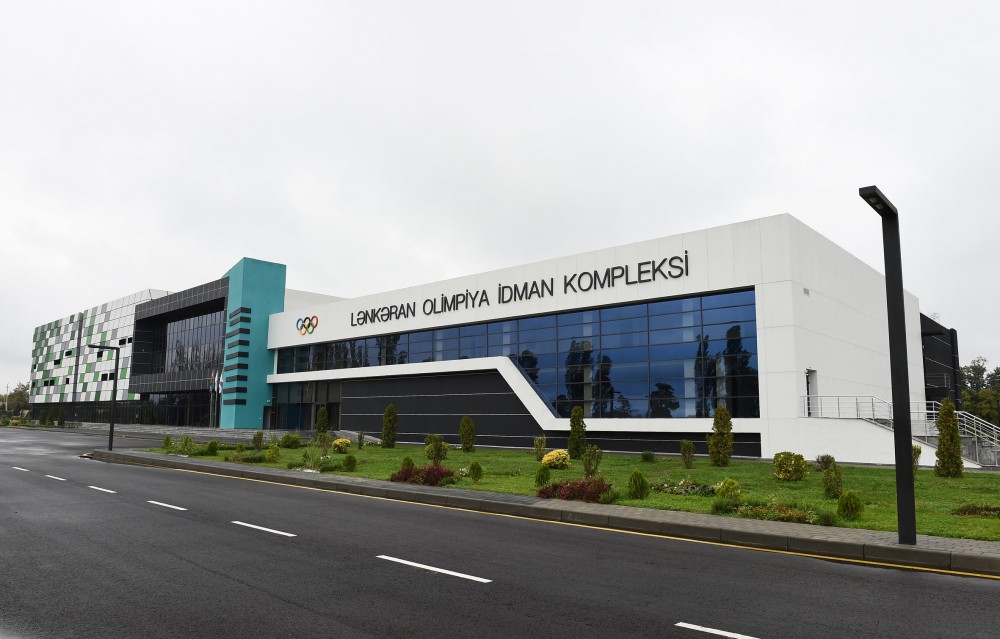 Prezident və xanımı Lənkəran Olimpiya Kompleksinin açılışında - FOTOLAR