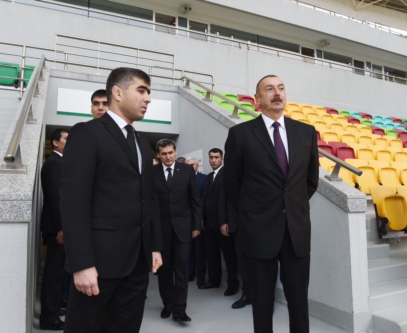 İlham Əliyev Aşqabadda Olimpiya Kompleksi ilə tanış olub - FOTOLAR