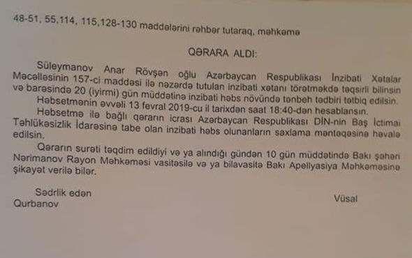 Arvadını döyən Azərbaycanın dünya çempionu həbs edildi
