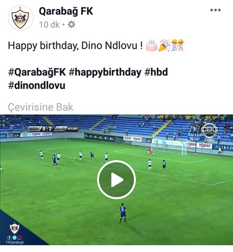 "Qarabağ"dan Dino Ndlovuya mesaj - FOTO