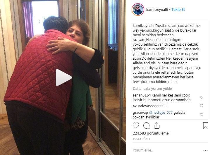 Həbsdən çıxan Kamil Zeynallı danışdı - FOTO