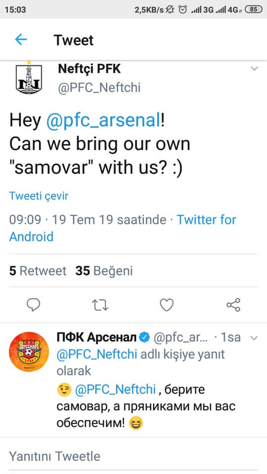 "Neftçi"dən "Arsenal"a: "Samovarımızı özümüzlə gətirə bilərik?" - FOTO