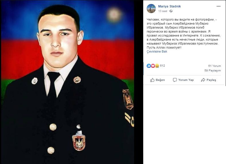 Mariya Stadnik Mübariz İbrahimova olan sevgisindən yazdı - FOTO