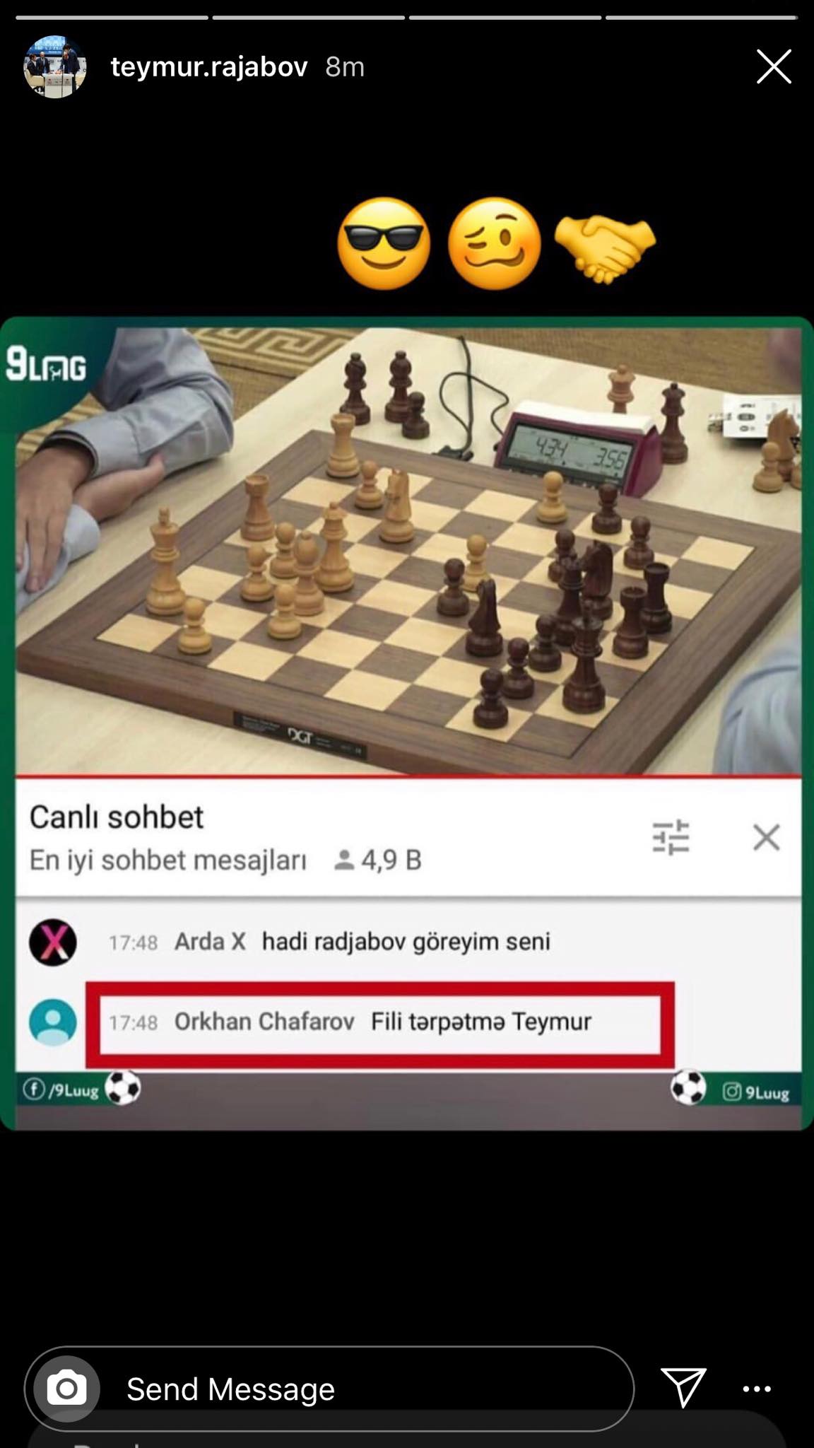 Rəcəbov “Fili tərpətmə, Teymur” şərhini paylaşdı - FOTO
