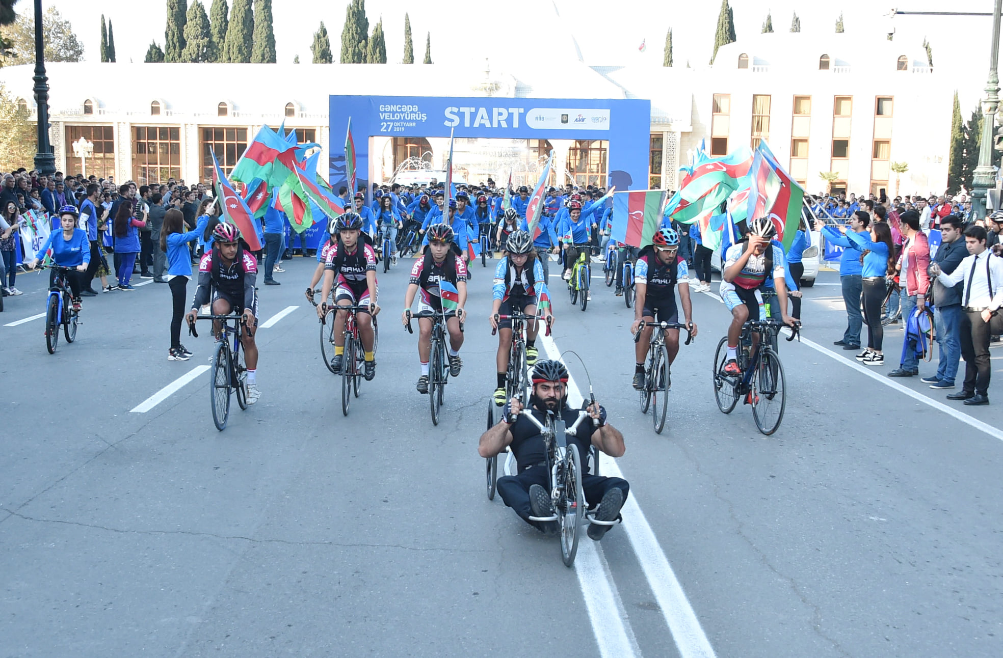 Gəncə şəhərində velosiped yürüşü keçirildi - FOTOLAR