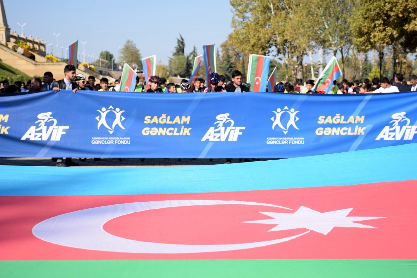 Qazaxda “Sağlam gənclik” veloyürüşü keçirilib - FOTOLAR