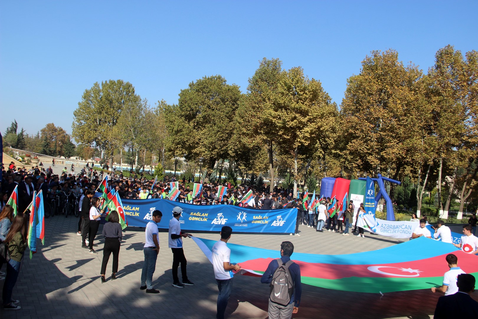 Qazaxda “Sağlam gənclik” veloyürüşü keçirilib - FOTOLAR