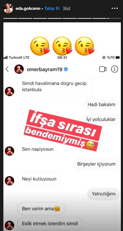 Daha bir "Qalatasaray"lının mesajları yayımlandı - FOTOLAR