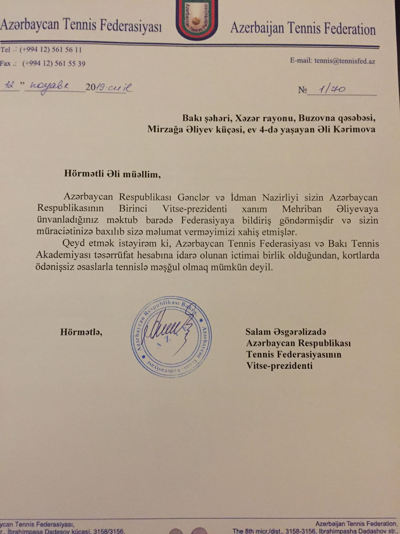 Daha bir perspektivli idmançı Azərbaycanı tərk edir - SOS