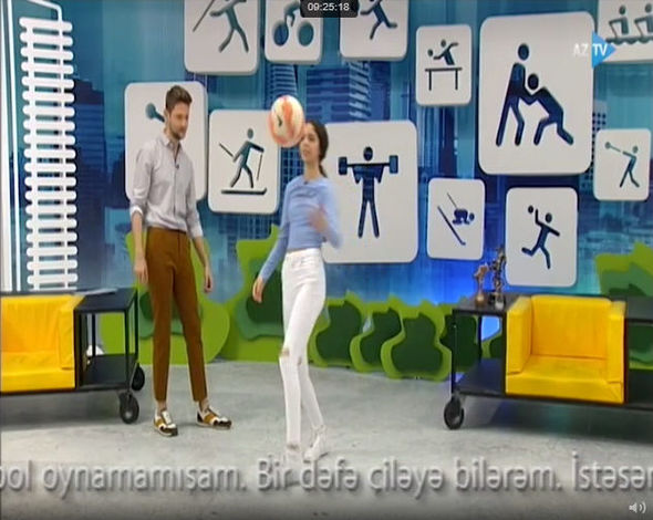 Nigar Camalın qızı AzTV-də futbol oynadı - FOTO/VİDEO