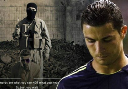 İŞİD-dən daha bir şok təhdid: Ronaldo diz çöküb... - FOTO