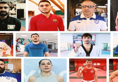 İdmançılar seçkilərdə İlham Əliyevə dəstək marafonuna qoşulublar (VİDEO)