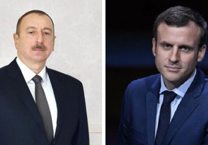 İlham Əliyev Fransa prezidentini təbrik etdi
