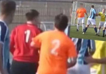 Hakim bir yumruqla futbolçunu nakauta saldı