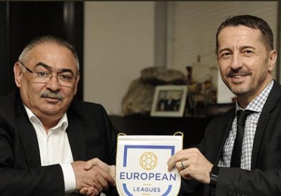 Ramin Musayev Avropa Futbol Liqalarının baş katibi ilə görüşdü - FOTOLAR