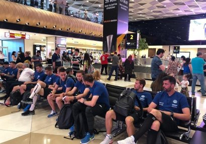 Slovakiya millisi Bakıda - FOTO