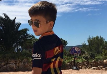 İlham Əliyevin nəvəsi ulduz futbolçu ilə bir arada - FOTO