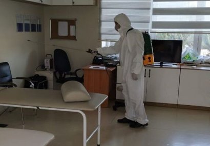“Qarabağ”ın bazasında dezinfeksiya işləri aparıldı - FOTOLAR