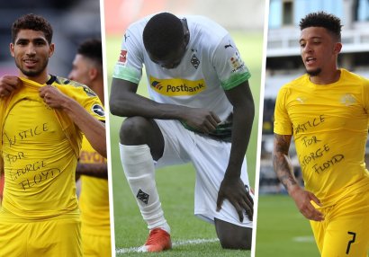 Corc Floyda dəstəyini nümayiş etdirən futbolçularla bağlı qərar verildi - Almaniyada