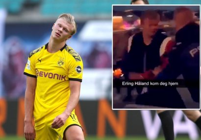 Erlinq Holand gecə klubundan qovuldu - VİDEO 