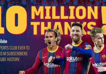 “Barselona” 10 milyona çatdı - Tarixə düşdü
