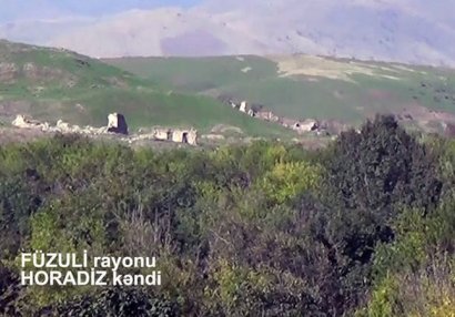 İşğaldan azad edilın Horadizin görüntüləri - VİDEO