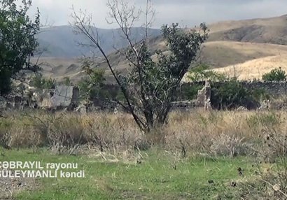 İşğaldan azad olunmuş daha bir kəndin görüntüsü - VİDEO