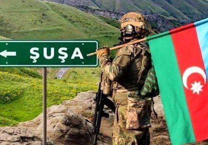 Şuşaya bayraq belə asıldı - VİDEO