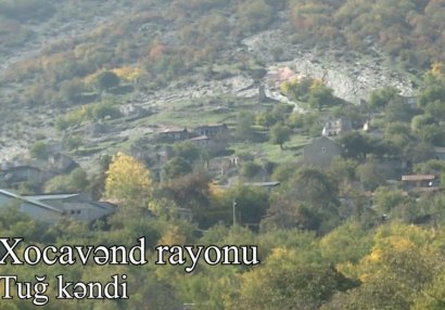 İşğaldan azad olunan Tuğ kəndinin görüntüləri - VİDEO