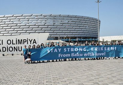 Bakıdakı AVRO-2020-nin əməkdaşlarından Eriksenə dəstək
