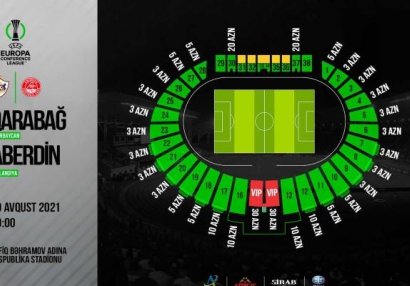 В продажу вышли билеты на матч Карабах-Абердин