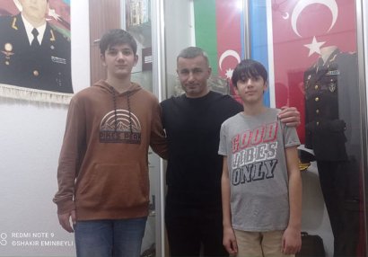 Qurban Qurbanov Polad Həşimovun övladları ilə görüşüb - FOTO