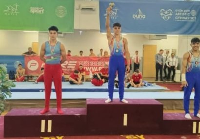 Azərbaycan gimnastından Macarıstanda üç medal