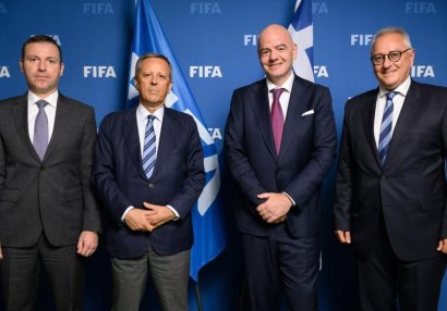 Elxan Məmmədov Yunanıstan Futbol Federasiyasının prezidenti ilə görüşdü