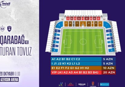 “Qarabağ”ın oyununa biletlər satışa çıxarılır