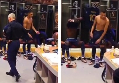 Mbappe Deşamın önündə əsəbləşdi: \
