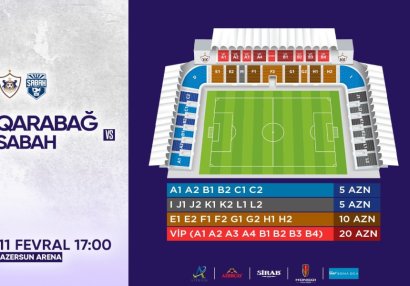 “Qarabağ” - “Sabah” matçı 5 manata