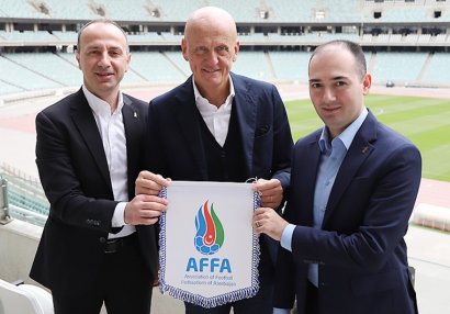 Pyerluici Kollina Bakıda AFFA-nın baş katibi ilə görüşdü - FOTOLAR