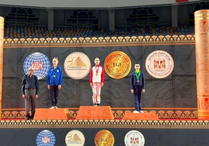 Gimnastlarımız Misirdə iki medal qazandılar