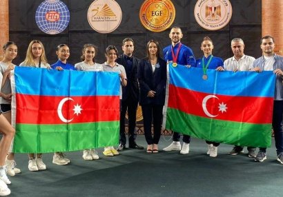 Gimnastlarımız Misirdə medal qazandı