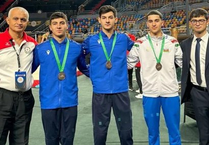 Azərbaycanın üç idman gimnastı Qahirədə medal qazandı