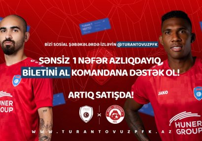 “Turan Tovuz” - “Araz Naxçıvan” oyununun biletləri satışa çıxarıldı