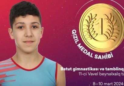 Azərbaycan gimnastı Polşada qızıl medal qazandı