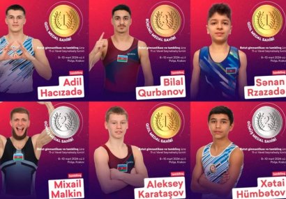 Azərbaycan gimnastlarından Polşada 6 medal